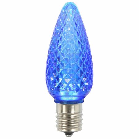 VICKERMAN C9 Faceted LED Blue Twinkle Replacement Bulb 25 per Bag XLEDC92T-25